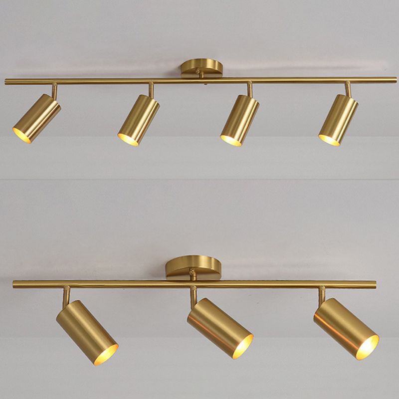 All Copper Track Lighting Kits Nordic Modern Light Luxury Home Living Room TV Cabinet Background Wall Study Room Commercial Shop Lamps