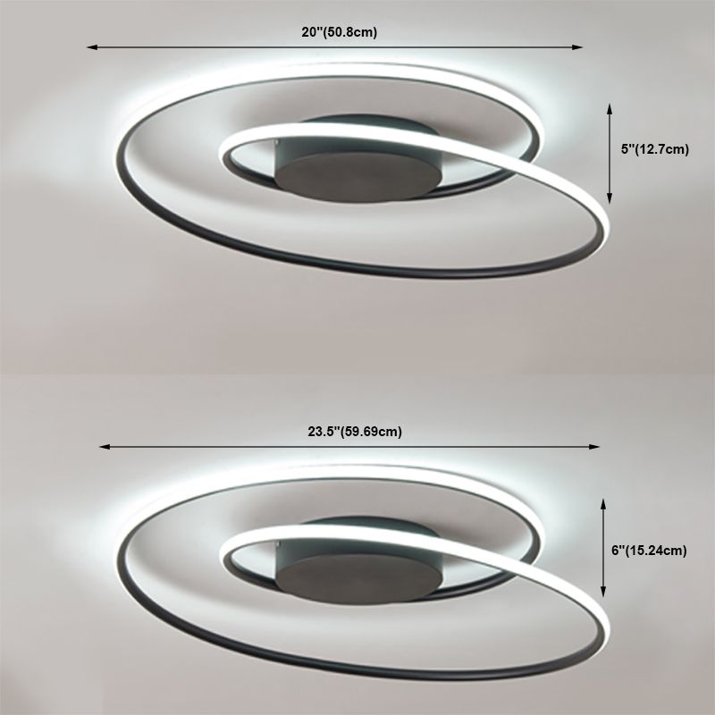 Lámpara de techo de línea LED con montaje empotrado estilo modernista para sala de estar y comedor