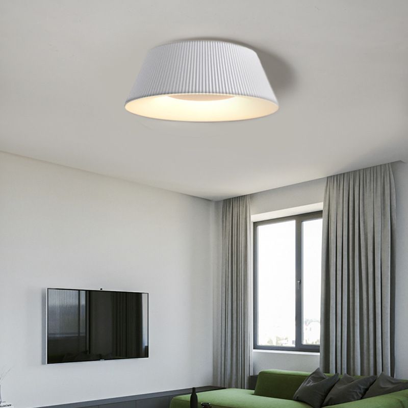 Lámpara de montaje en techo de tambor, iluminación de techo de metal Simple nórdica para sala de estar