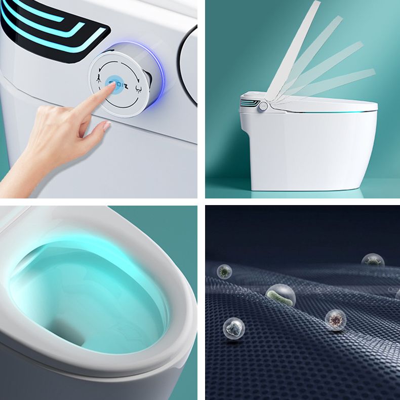 Modern Flush Toilet Concealed Tank One-Piece Toilet with Slow Close Seat