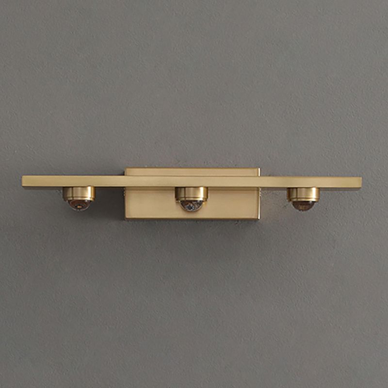 Post Modern 3 / 4 - Light Bath Bar Solid Brass Bathroom Vanity Lighting in Gold