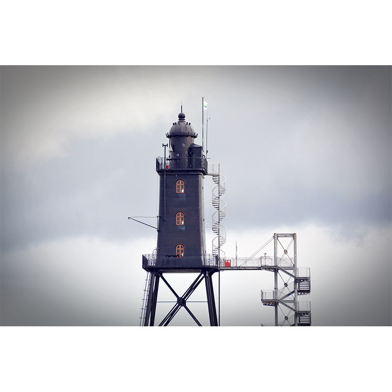 Grand Lighthouse Mural Wallpaper for Dining Room Human Landscape Wall Covering, Customized