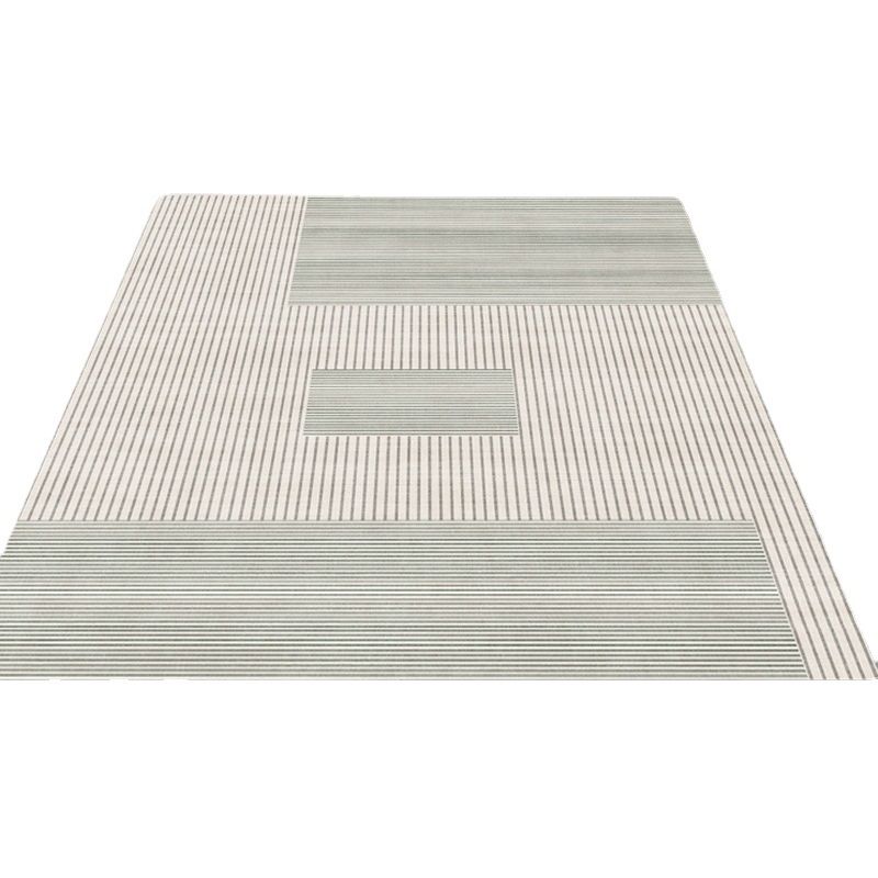 Contemporary Green Carpet Polyester Pattern Carpet Stain Resistant Carpet for Home Decor