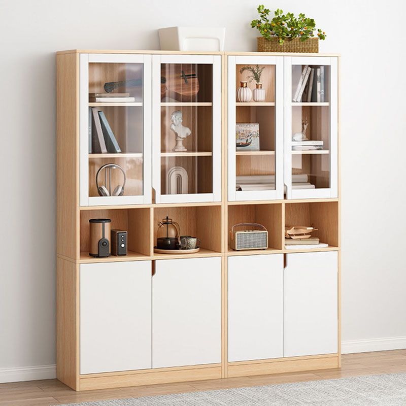 Closed Wooden Bookcase Modern Home Living Room Bedroom Standard Bookshelf