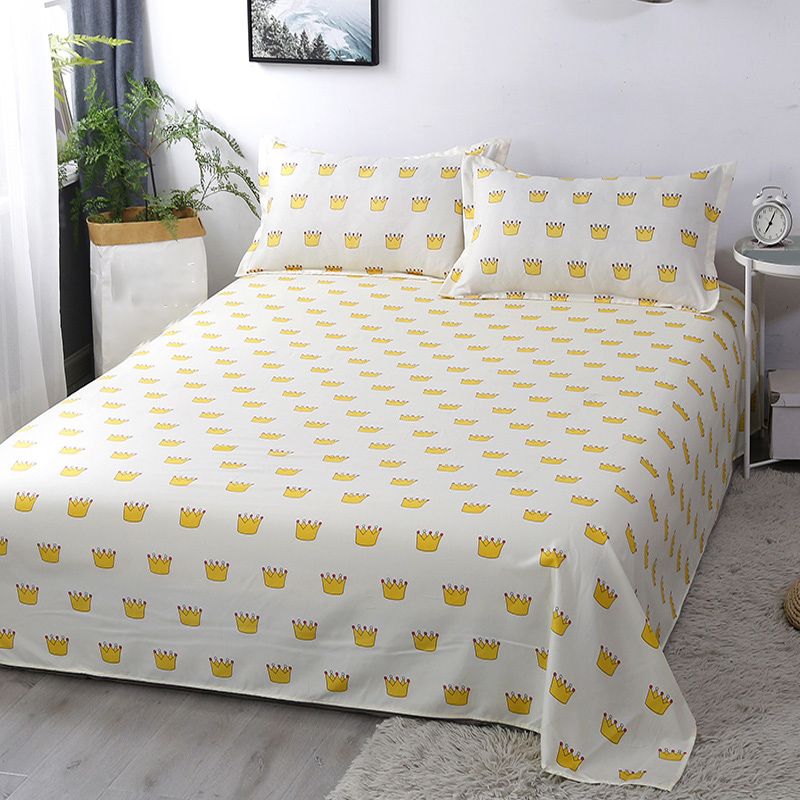 Twill Printed Bed Sheet Fade Resistant Breathable Polyester Sheet