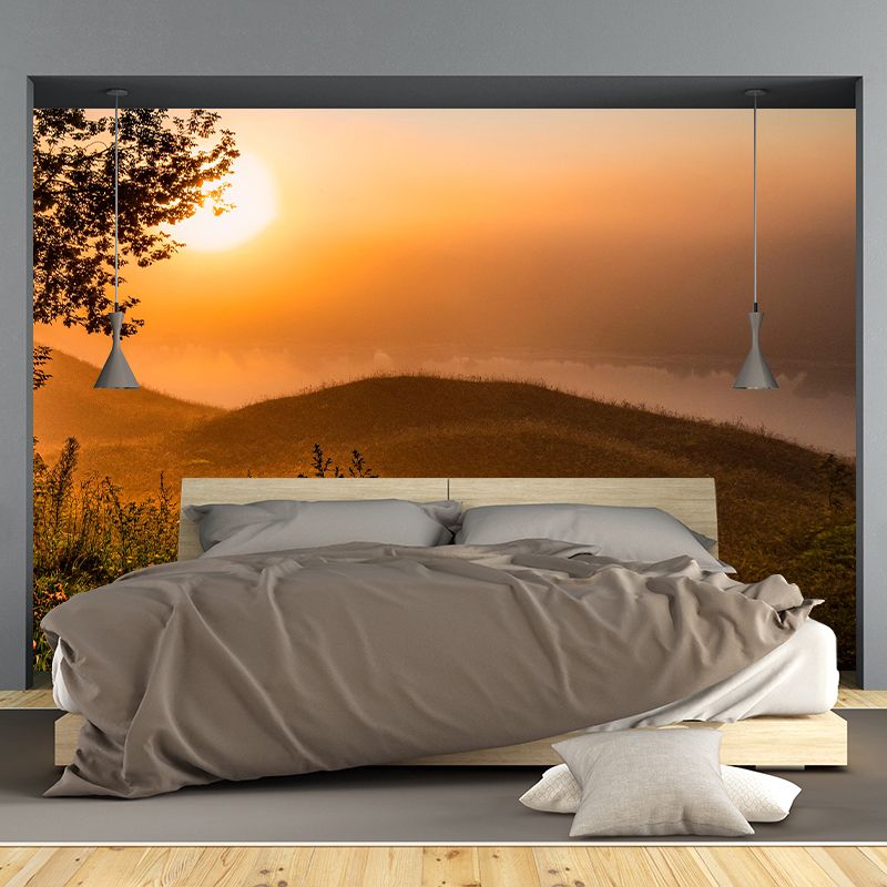 Mountain Mural Horizontal Photography Environment Friendly Wallpaper for Bedroom