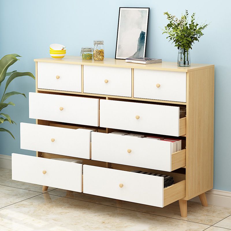 Contemporary Storage Chest Wood Storage Chest Dresser with 4/5/9 Drawers