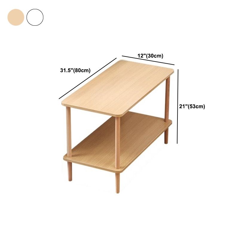 20.87" Tall Contemporary Style Side End Table Wooden 4 Legs Sofa Side Accent Table
