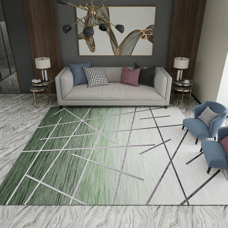 Kreativer minimalistischer Teppich Multicolor-Cross-Line-Kunst Teppich Anti-Schlupf-Fleckenfest-Resistantttin-freundlicher Teppich für Wohnzimmer
