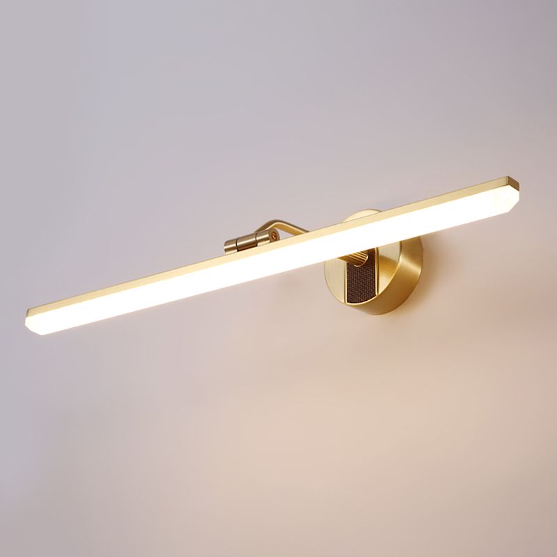 Modern Luxury Linear Vanity Lighting Fixtures Copper Vanity Lights for Bathroom