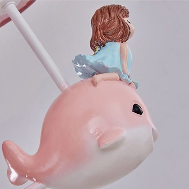 Multi Head Chandelier Light Nordic Macron Fabric Hanging Pendant for Living Room