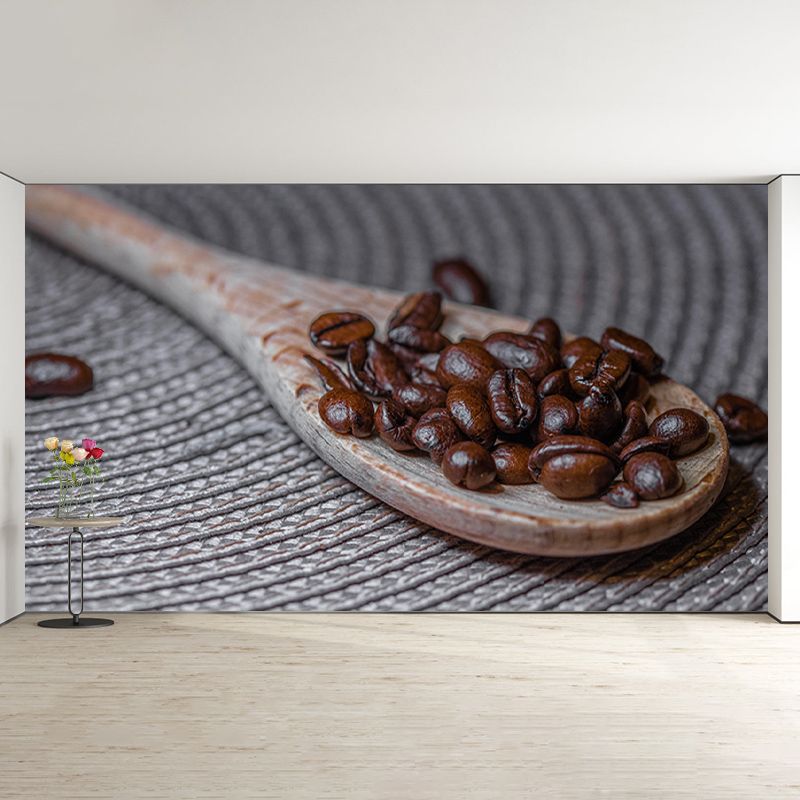 Contemporary Coffee Beans Wall Mural for Coffee Shop Eco-friendly for Decoration