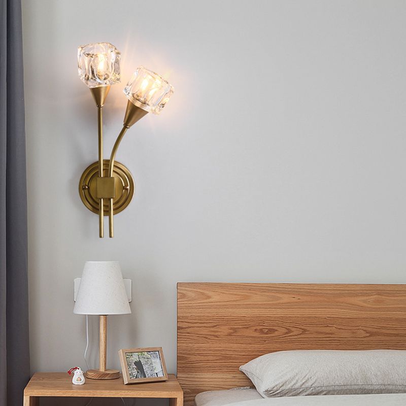 Unique Shape Wall Mount Light Fixture Modern Wall Mounted Lighting in Gold for Living Room
