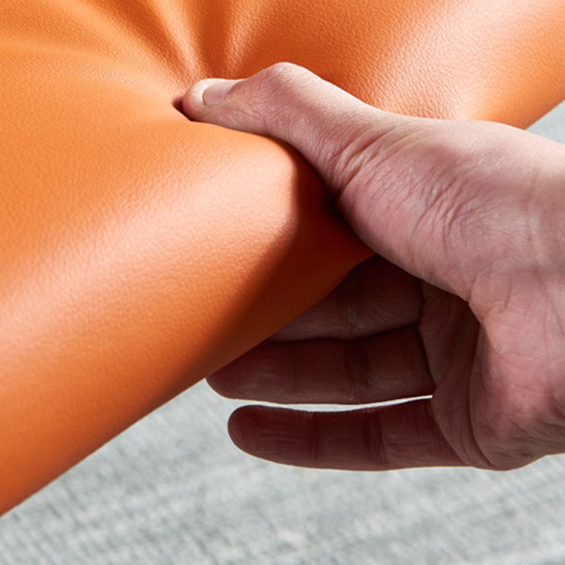 Modern Style Faux Leather Chair Armless Side Chairs with Metal Legs for Kitchen