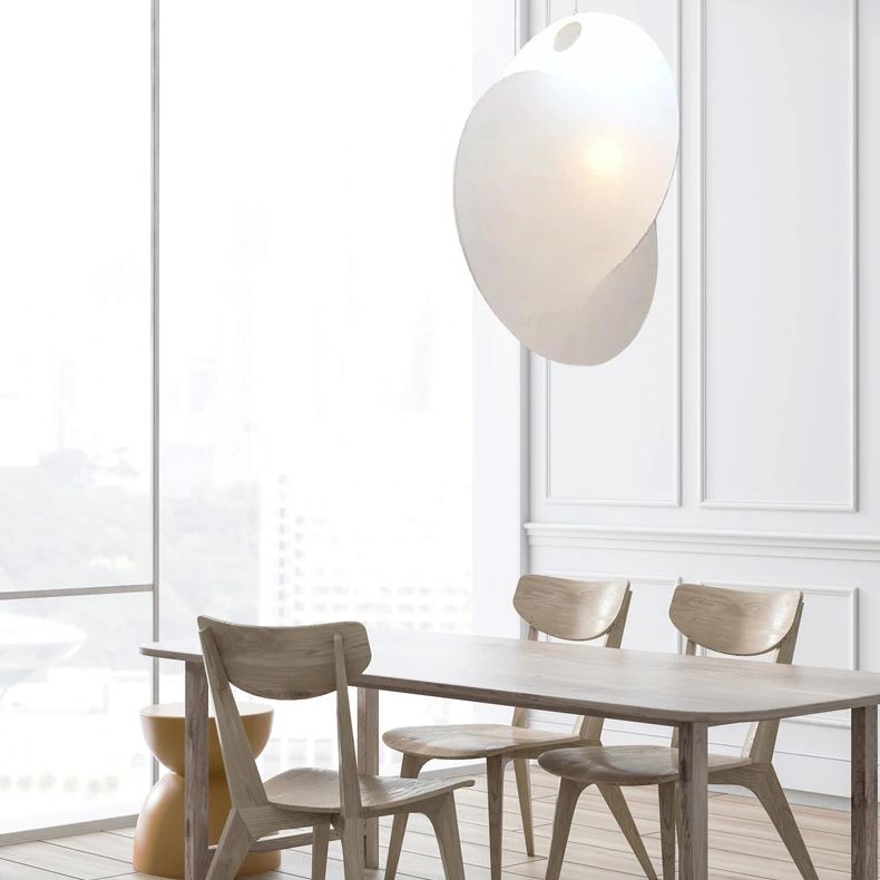 Luz colgante blanca de 3 luces en moderno estilo creativo de acero inoxidable Luz colgante con sombra de seda