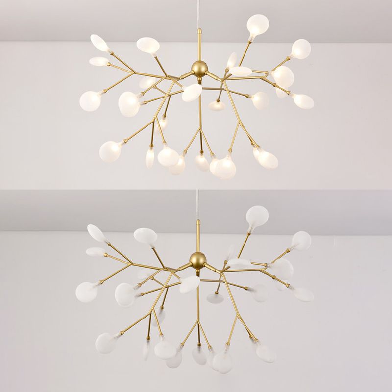 Fireflies Chandelier Lighting Fixture Minimalist Metal Gold Ceiling Hung Fixture