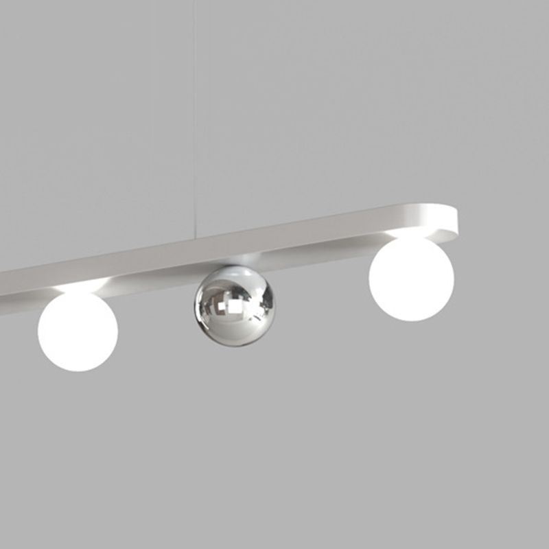 Contemporary Globe Hanging Pendant Lights in White for Dining Room