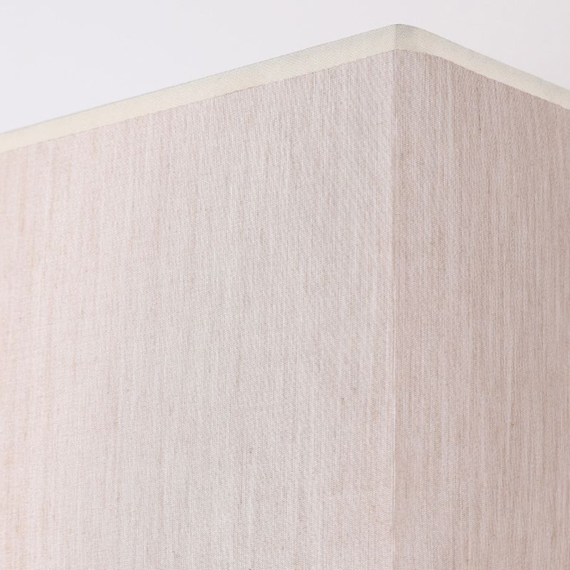 Modern Metal Wall Sconce Rectangle Shape Wall Light with Fabric Shade for Living Room