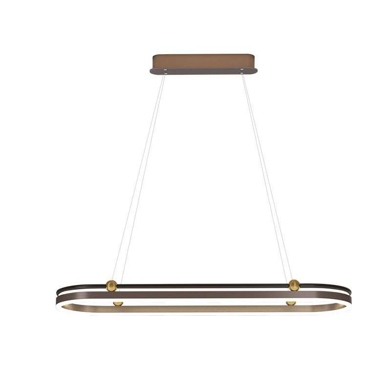 1 lumière ovale île Light moderne lustre moderne Metal Island Plafond Light