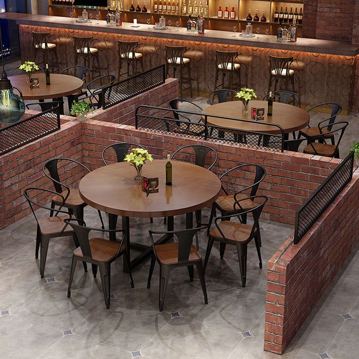 1/2/4/9 Pieces Modern Dining Set Solid Wood Round Table with Wooden Chairs