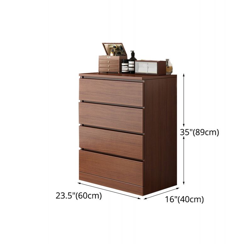 Walnut Storage Chest Modern Bedroom Storage Chest Dresser with 3 / 4 / 5 / 6 Drawers