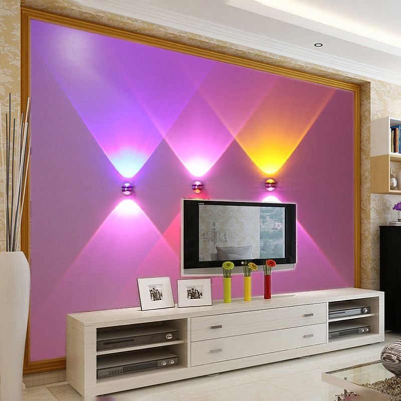 Moderner Kreis auf und ab LED Wandleuchter Kristall 2 Lichter Wandlampen