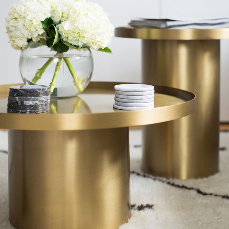 Mid-century Modern Style Pedestal Base Metal Color Selection Coffee Table