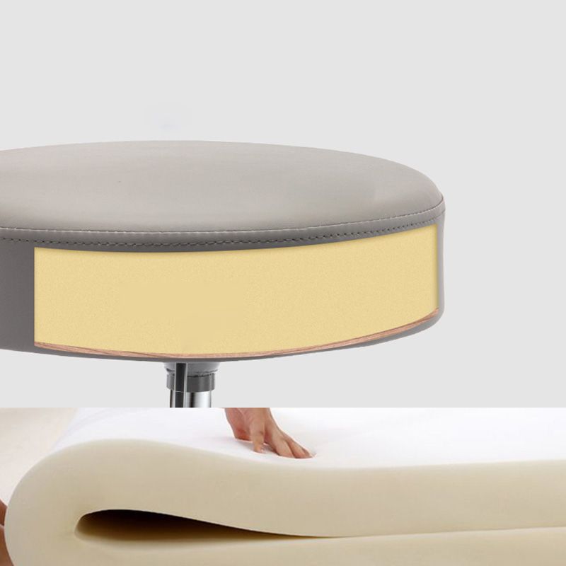 Taburete de cuero sin brazo de la barra moderna ajustable taburete de cuero con brazo con giro