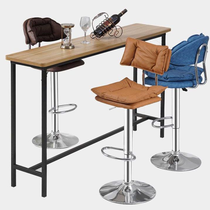 Scandinavian Metal Barstool Fabric Counter Stool with Chrome Base