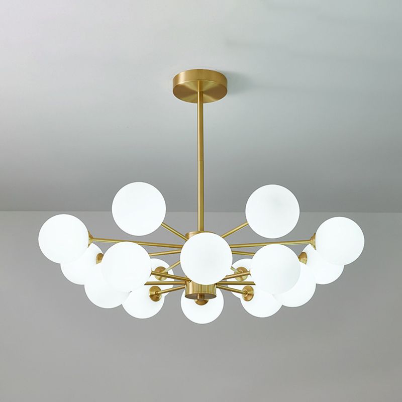 Sala da pranzo Apparecchi di illuminazione a sospensione Nordic Luce a soffitto in vetro bianco globale