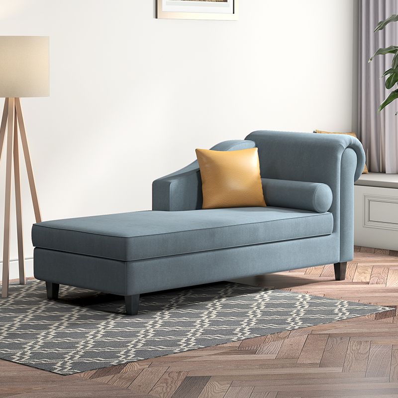 Scandinavian Chaise Lounge Chair Solid Color Chaise with Pillow