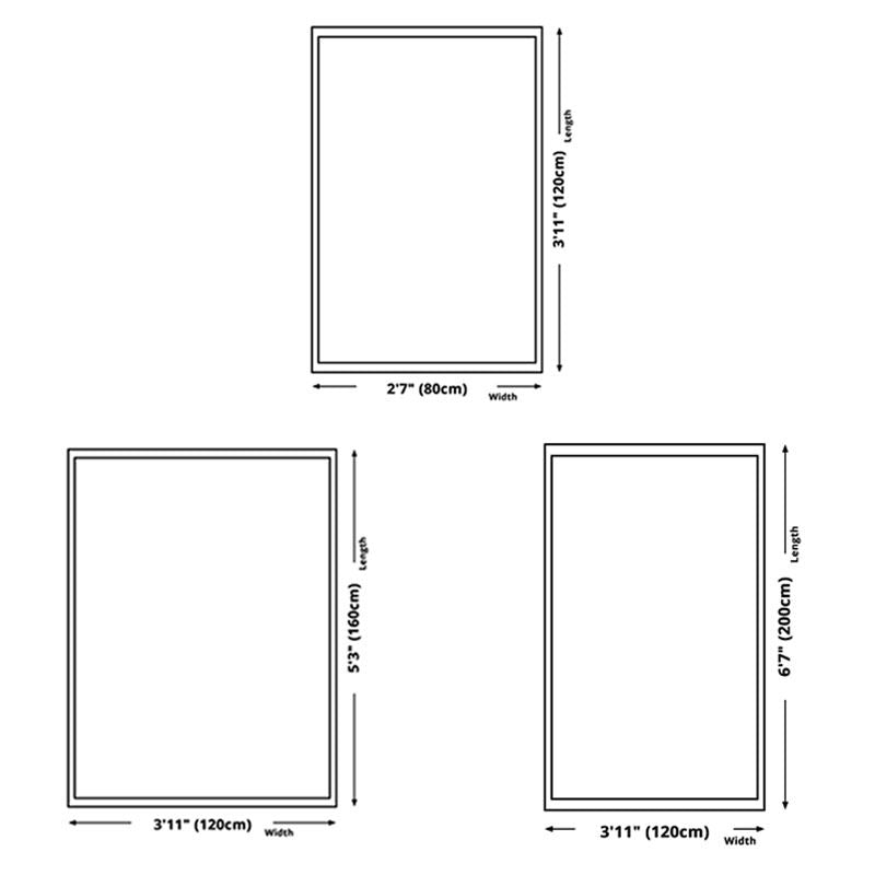 Dark Grey Rug Polyester Striped Indoor Rug Stain Resistant Rug for Living Room