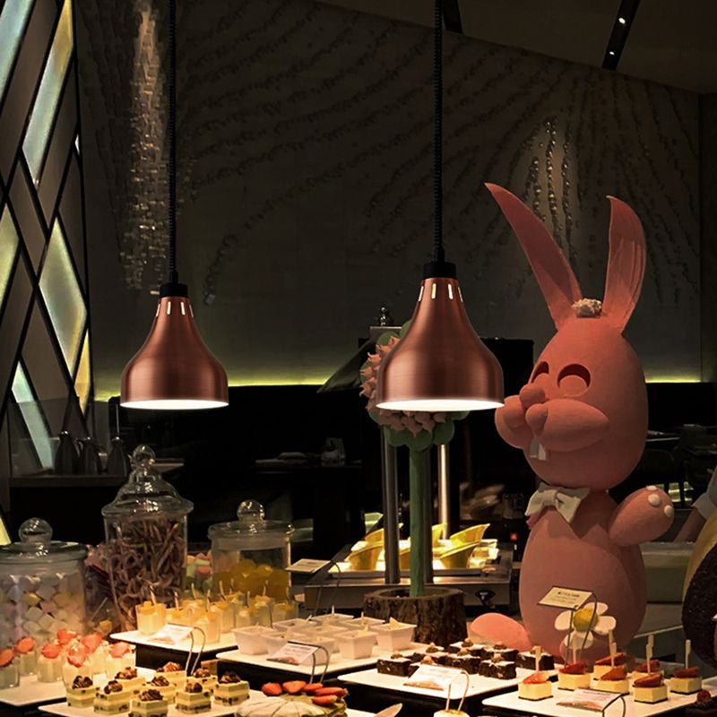 Retractable Bowl Shade Hanging Lighting Postmodern Metal 1 Bulb Restaurant Pendant Lamp