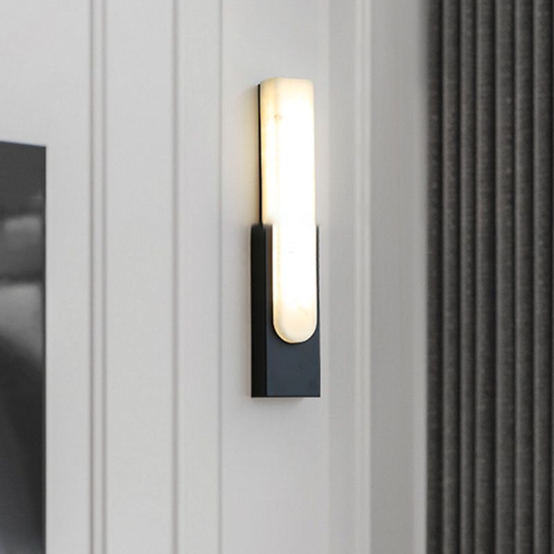 Rectangle Wall Mounted Light Fixture Contemporary Simplicity Stone Wall Lights for Corridor