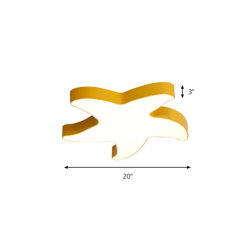 Lámpara de techo acrílica de color caramelo con montaje empotrado de estrella de mar Macaron Loft