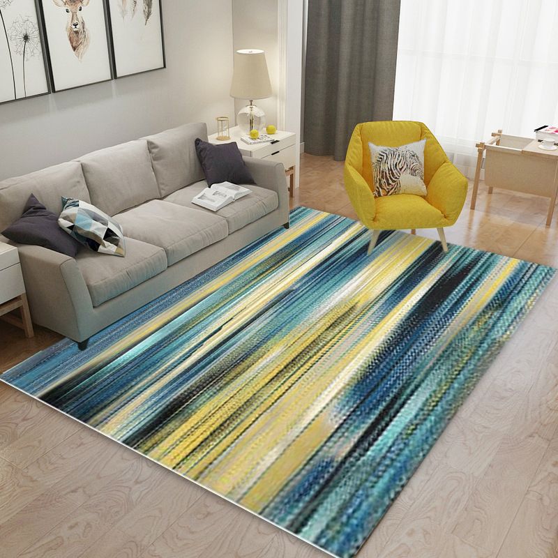 Grey Simple Rug Polyester Graphic Indoor Rug Stain Resistant Rug for Drawing Room