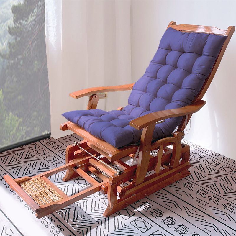 Traditional Rocker Solid Wood Removable Cushions Reclining Recliner Chair