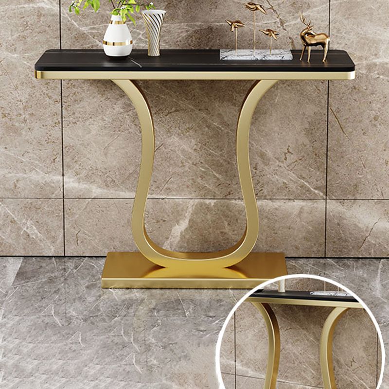 36 inch Hihg Hall Console Accent Table- Stone Rectangle Console Table