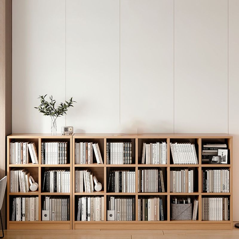 Contemporary Engineered Wood Bookshelf Standard Closed Back with Shelves