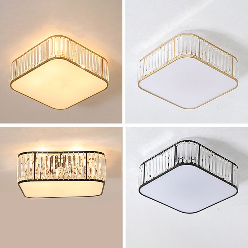 Modern Home Decor 5 Head E27 Flush Crystal Ceiling Lights for Sitting Room
