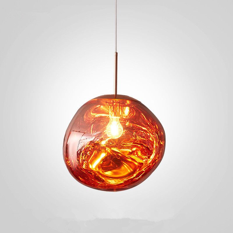 Irregular Electroplated Lava Glass Pendant Light 1 Lights Minimalist Post-modern Lighting Fixture for Restaurant Bar
