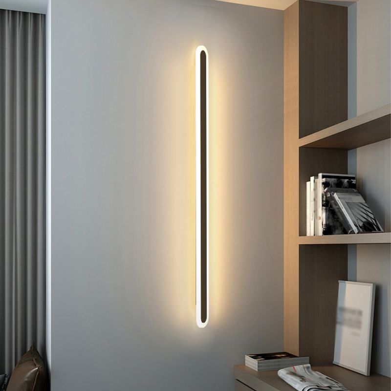 Iluminación de pared de forma lineal de metal Luz de luz de pared de luz simple moderna