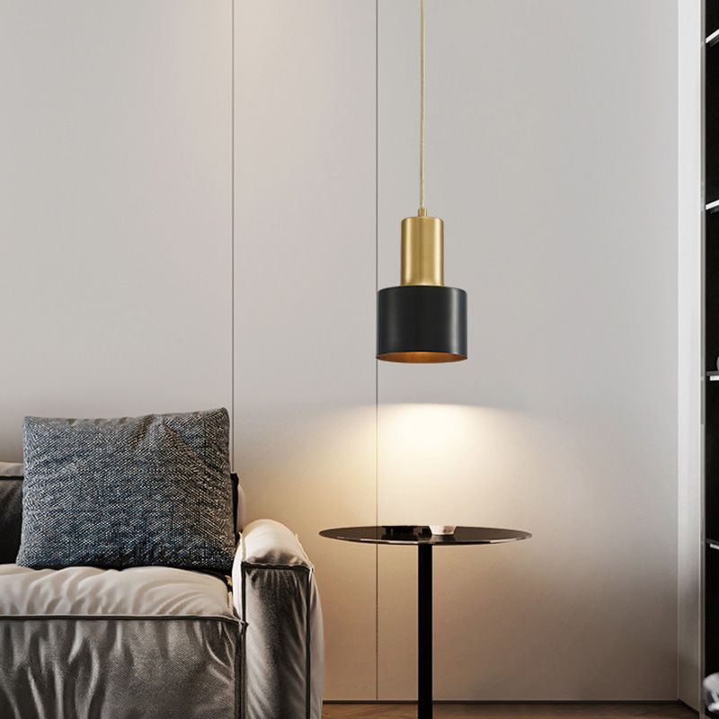 Shade Metal Hanging Pendant Light Minimalist Style Down Lighting Pendant for Bedroom
