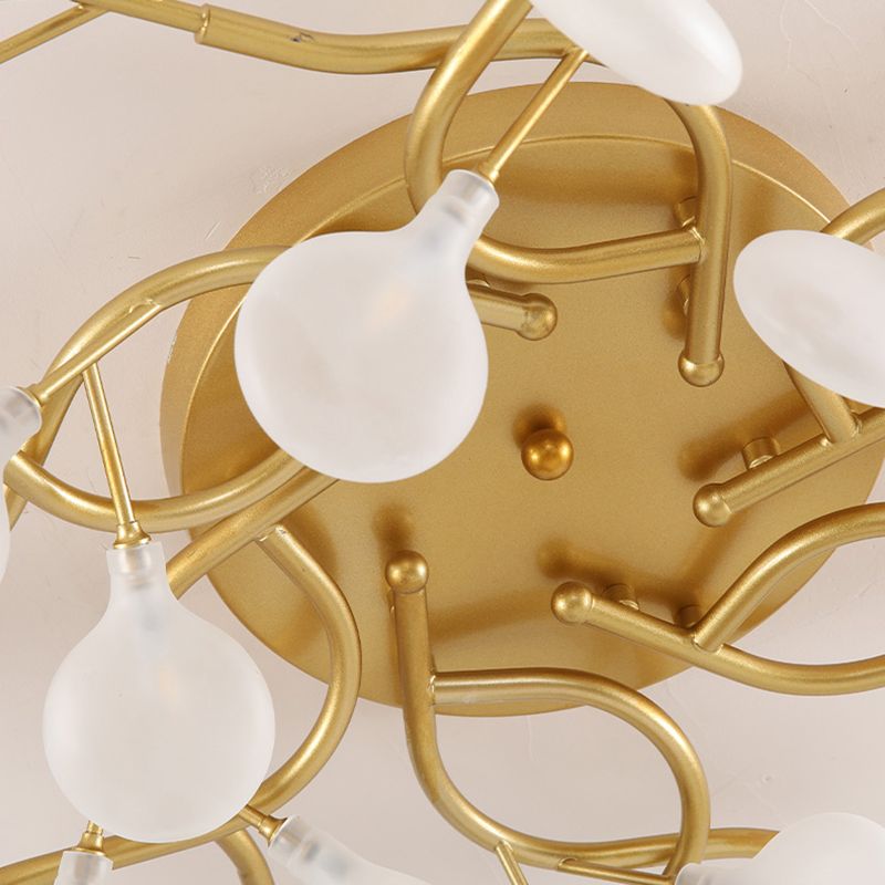 Luz de lámpara de rubor de rama contemporánea luces de montaje de lavado de metal para sala de estar