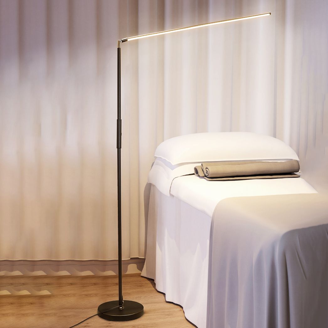 Modern Style Strip Shape Floor Lighting Metal 1 Light Floor Light for Dining Room