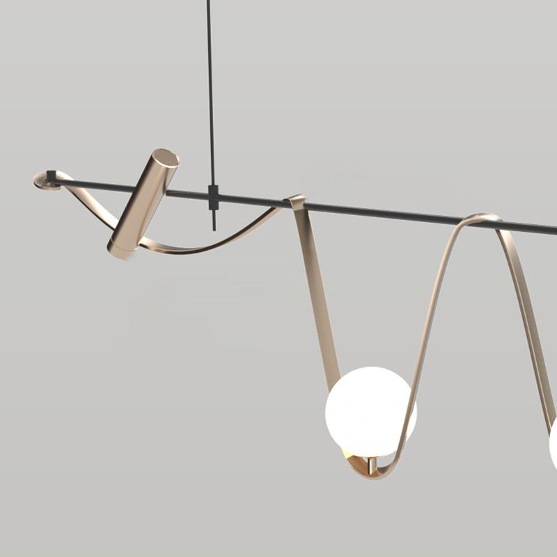 Modern Globe Shade Chandelier Lamp Glass Ceiling Pendant Light for Kitchen