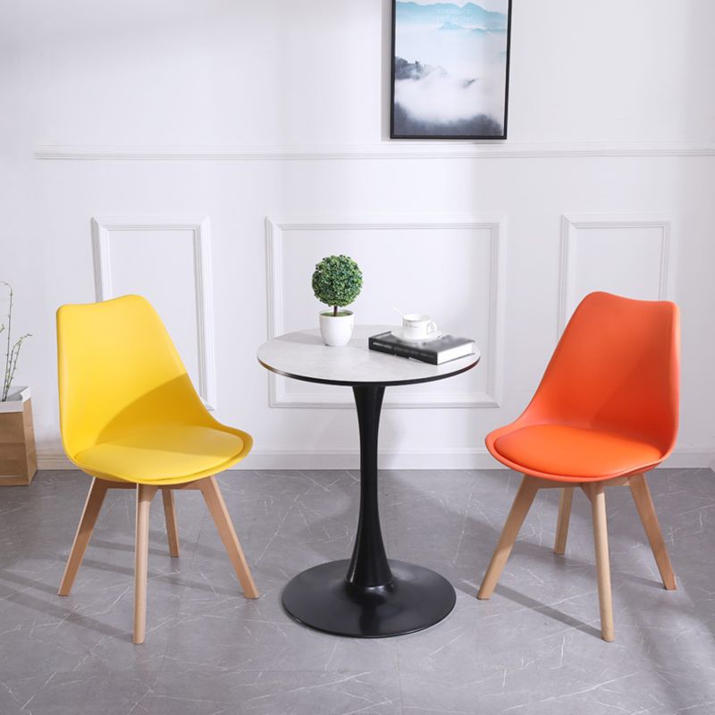 Scandinavian Style Wood Side Chair Set Dining Room Side Chair with Natural Leg