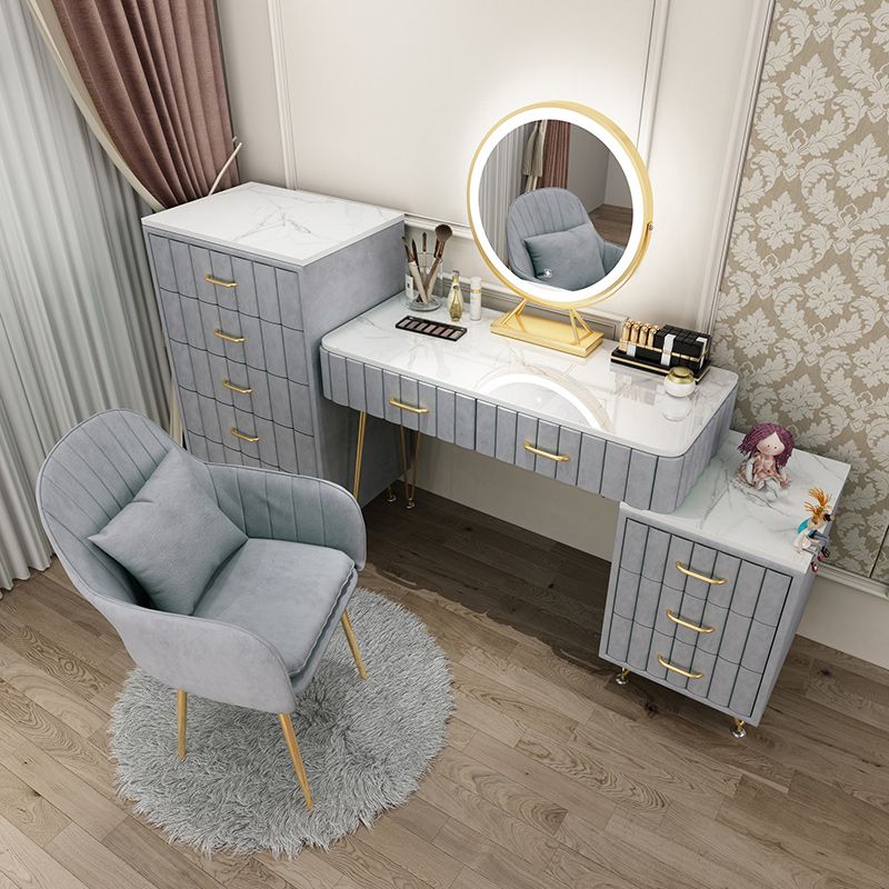 Slate Vanity Desk Removable Vanity Makeup Vanity Set for Bedroom