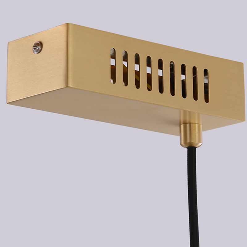 Modern Style Linear Shape Island Light Metal 1 Light Island Lighting in Gold