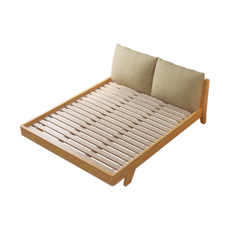 Contemporary Wood Panel Standard Bed with Rectangular Headboard